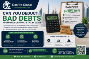UAE Corporate Tax Bad Debt 2026: The Write-Off Rule 90% of Businesses Get Wrong