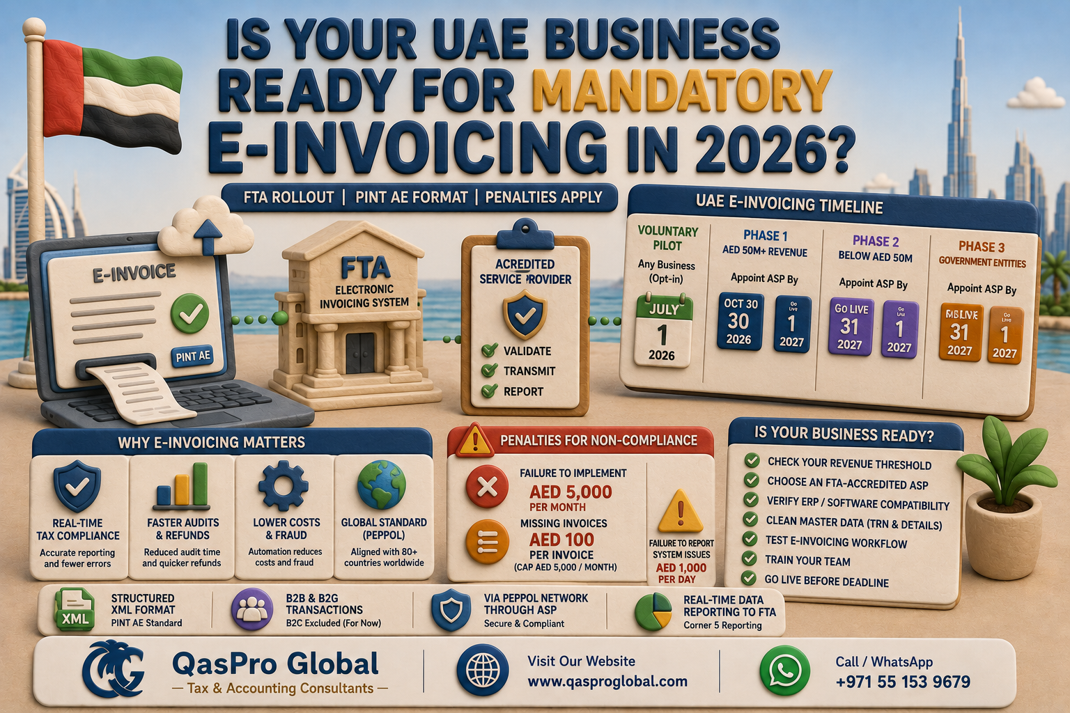 UAE E-Invoicing 2026: Miss This and Pay AED 5,000 Every Month