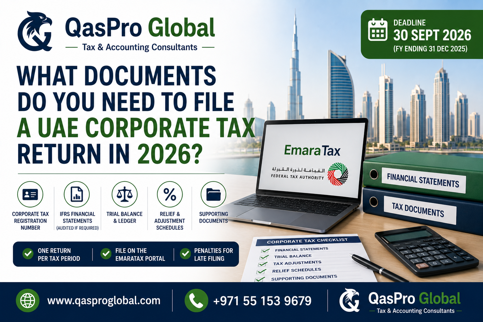 UAE corporate tax return documents checklist 2026 EmaraTax