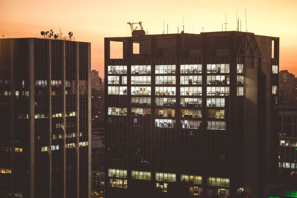 Modern business office skyline representing company setup and free zone business formation in the UAE