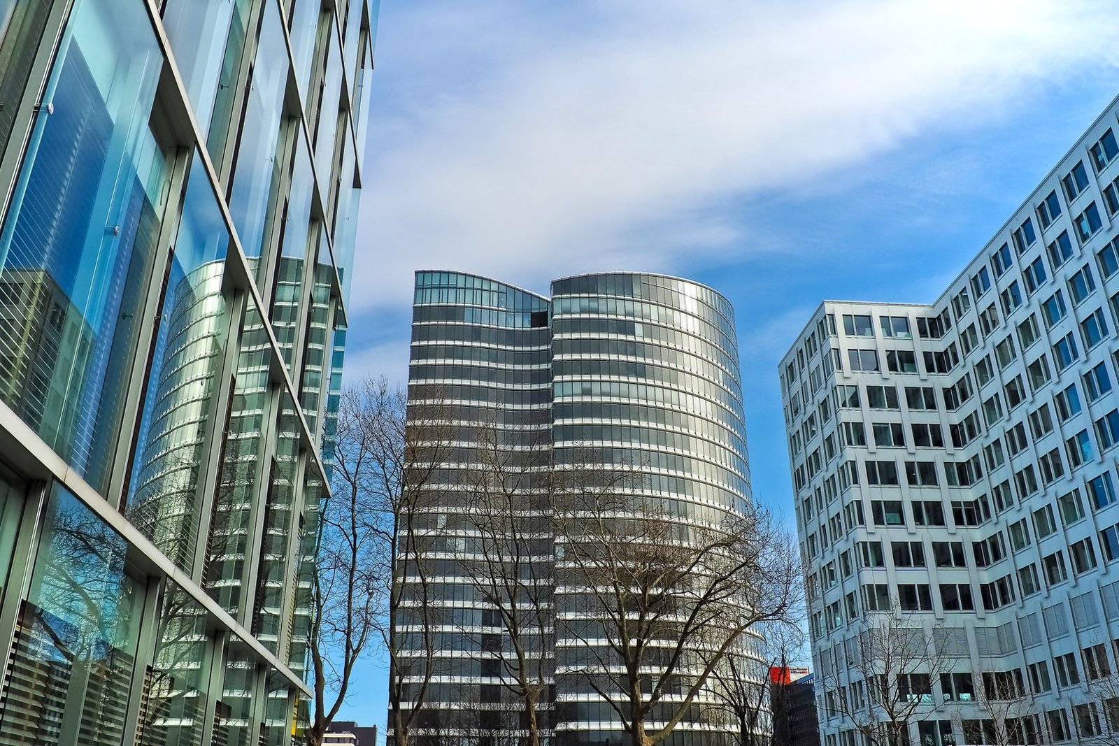 UAE free zone office building exterior representing physical presence requirements for trade license reinstatement